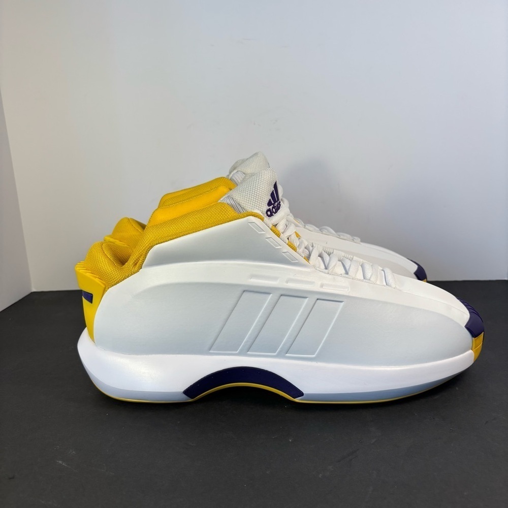 Adidas Crazy 1 Lakers Home Kobe Bryant Men’s 13 White Yellow Purple Basketball - Picture 2 of 10